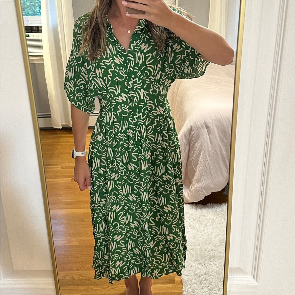 Zara printed midi dress